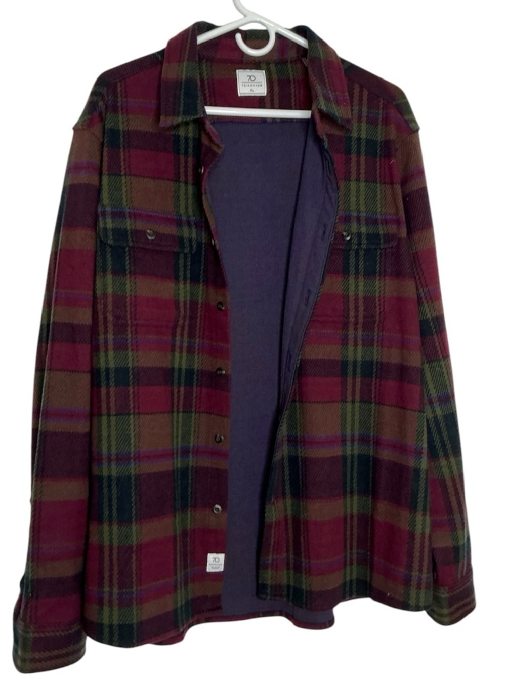 7 Diamonds Soft Flannel Multi-Plaid Button-Up Long Sleeve Shirt Size XL - Picture 2 of 15